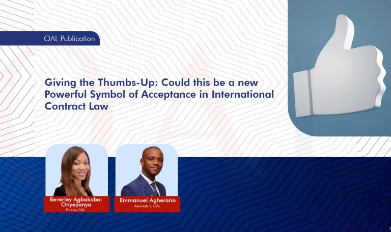 Giving the Thumbs-Up: Could this be a new Powerful Symbol of Acceptance in International Contract Law